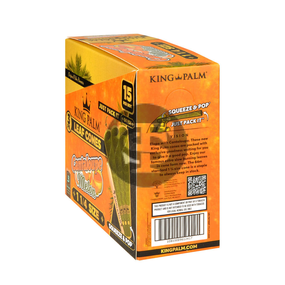 King Palm Cones 84mm 1.25 Cantaloupe Melon 15 packs of 3