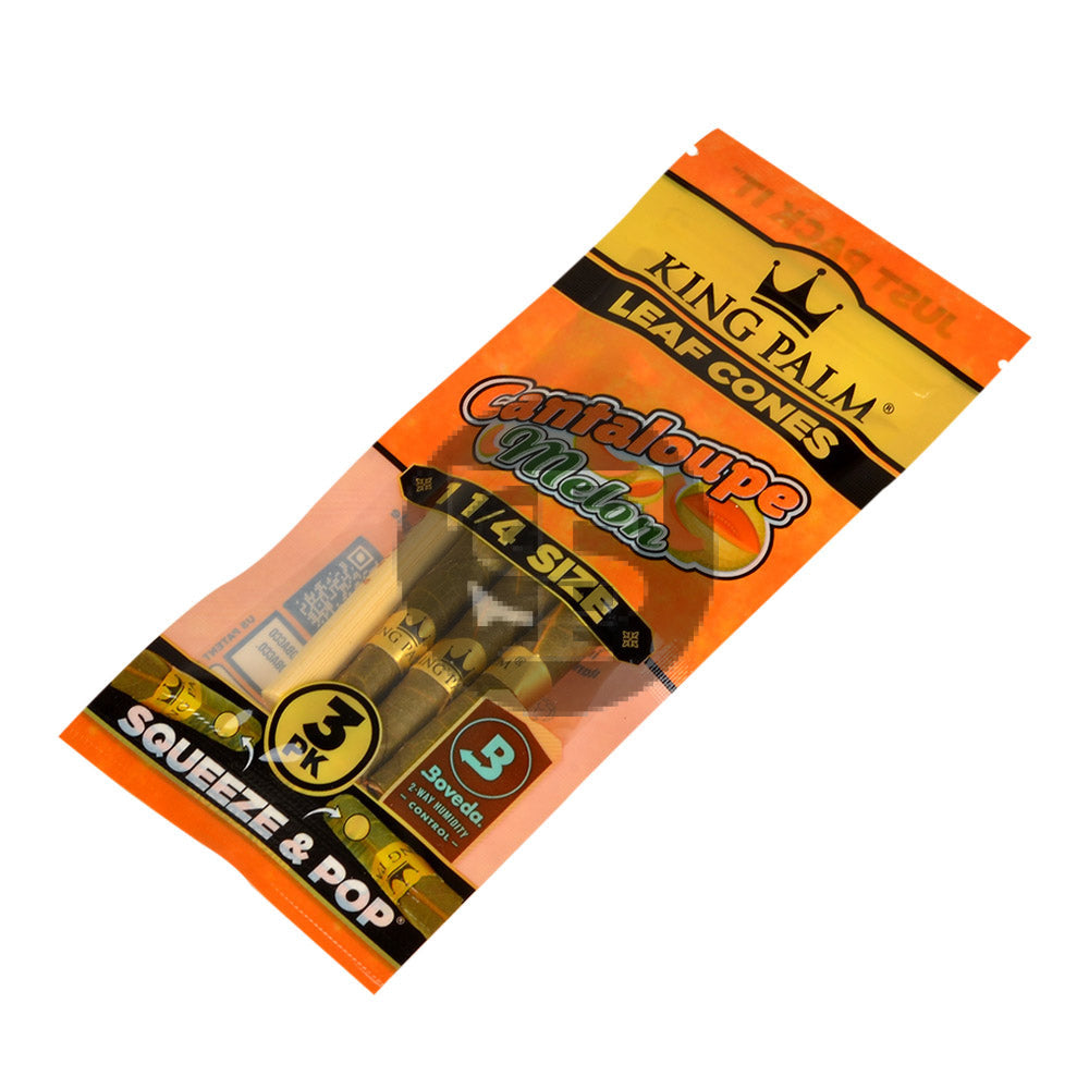 King Palm Cones 84mm 1.25 Cantaloupe Melon 15 packs of 3