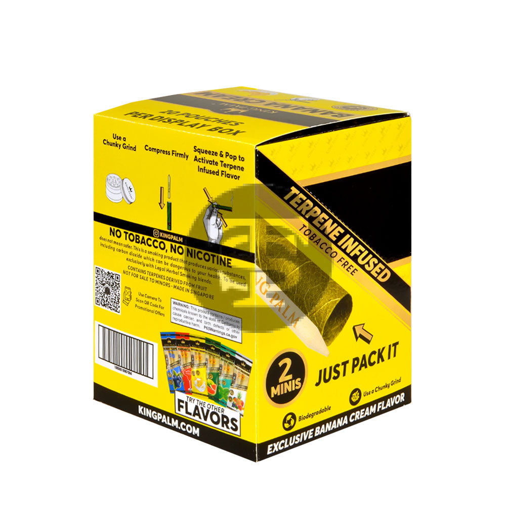 King Palm Rolls Minis Banana Cream 20 Packs of 2