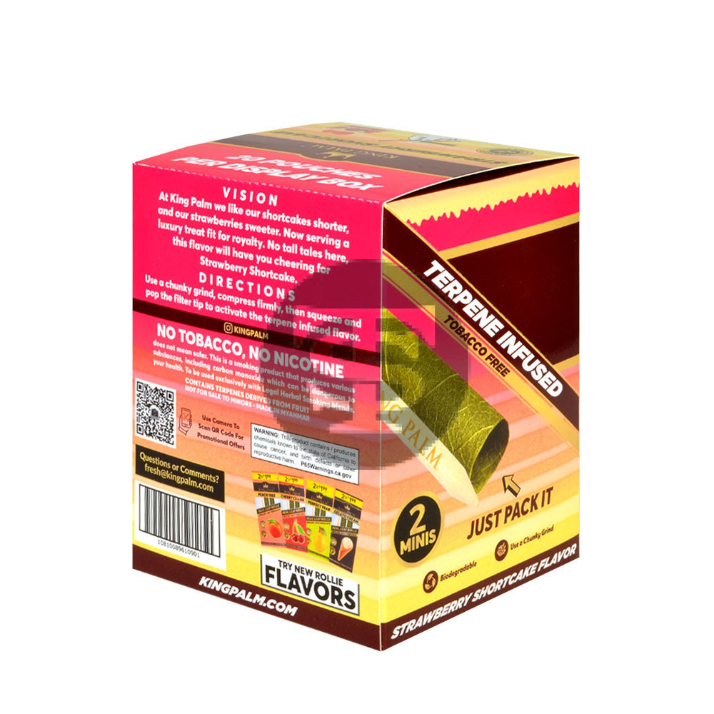 King Palm Rolls Minis Strawberry Shortcake 20 Packs of 2