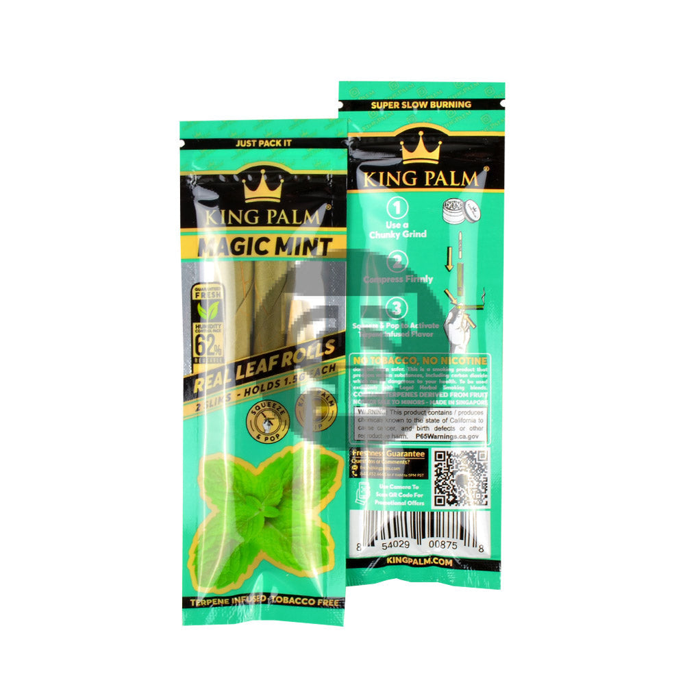 King Palm Rolls Slims Magic Mint 20 Packs of 2