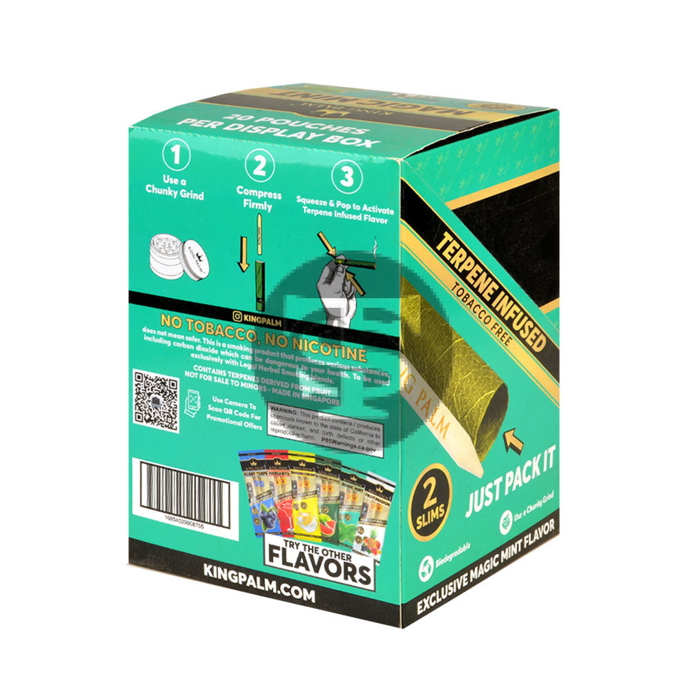 King Palm Rolls Slims Magic Mint 20 Packs of 2