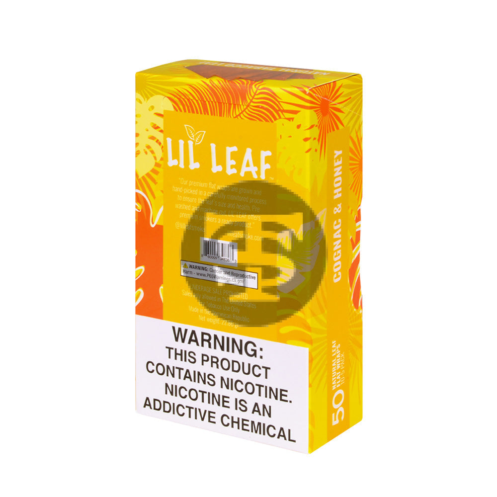 Lil Leaf Natural Flat Wraps 10 packs of 5 Cognac & Honey