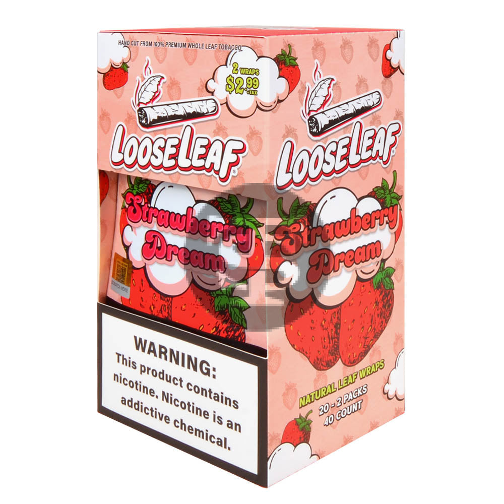 Loose Leaf Natural Wrap Strawberry Dream $2.99, 20 packs of 2