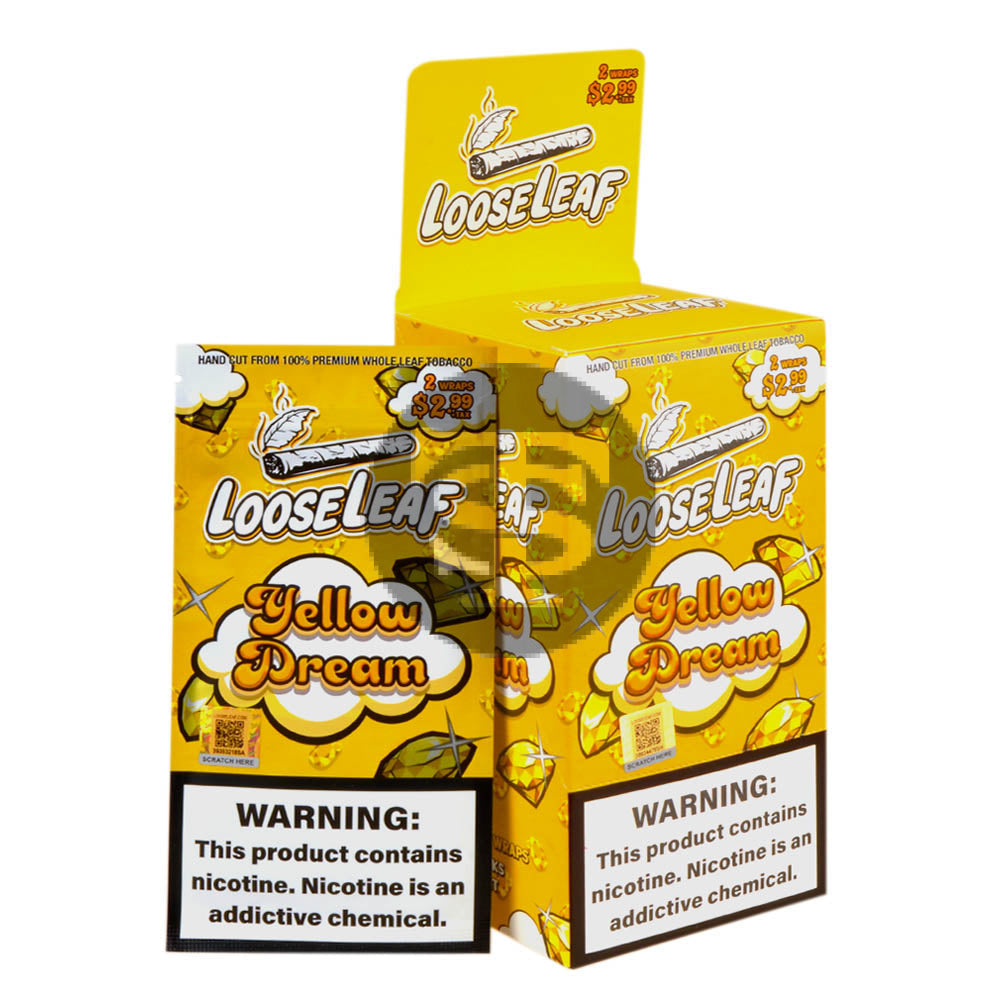 Loose Leaf Natural Wrap Yellow Dream 20 packs of 2