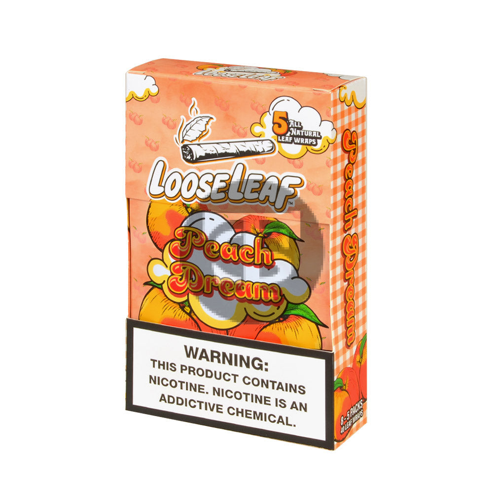 Loose Leaf Peach Dream wraps 8 packs of 5