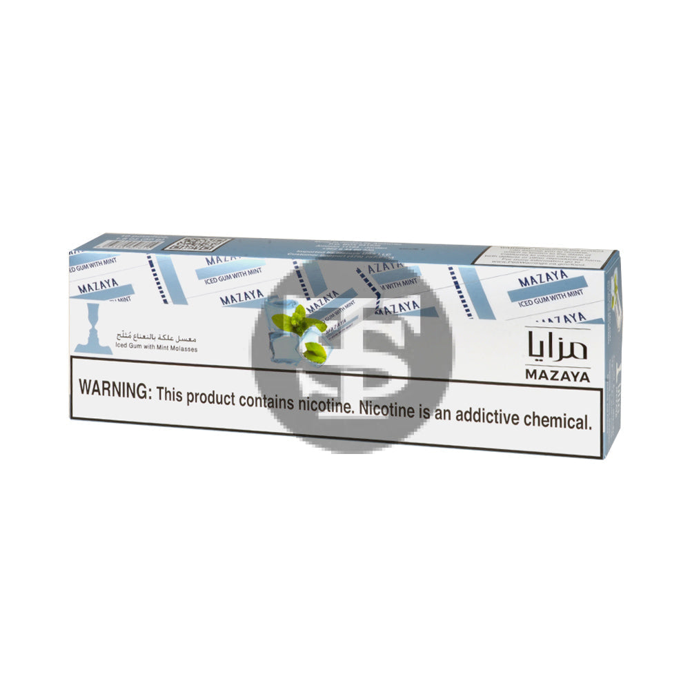 Mazaya Hookah Tobacco 10 Packs of 50g Iced Gum With Mint