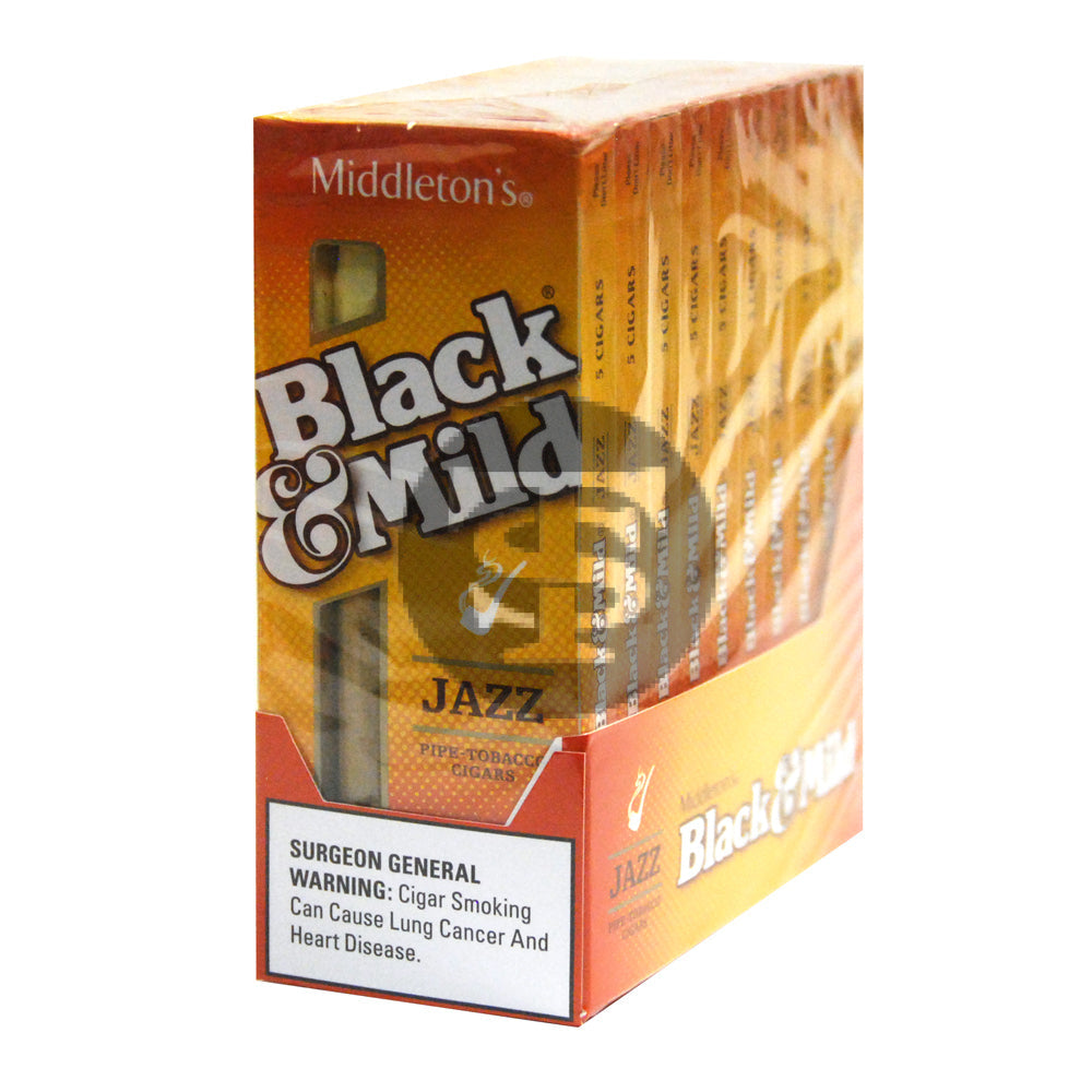 Middleton's Black & Mild Jazz Cigars 10 Packs of 5 1