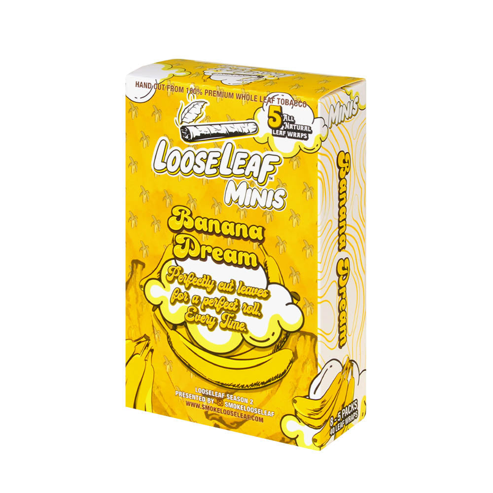 Mini Loose Leaf Banana Dream wraps 8 packs of 5