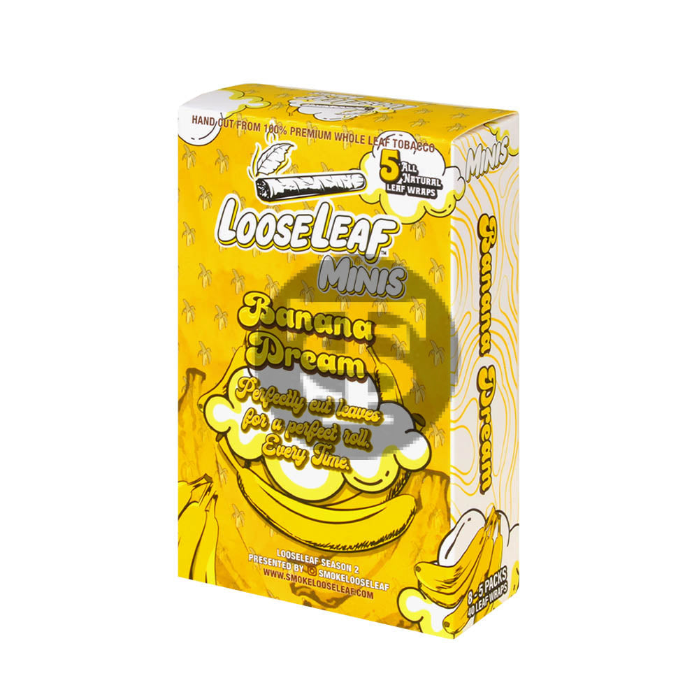 Mini Loose Leaf Banana Dream wraps 8 packs of 5
