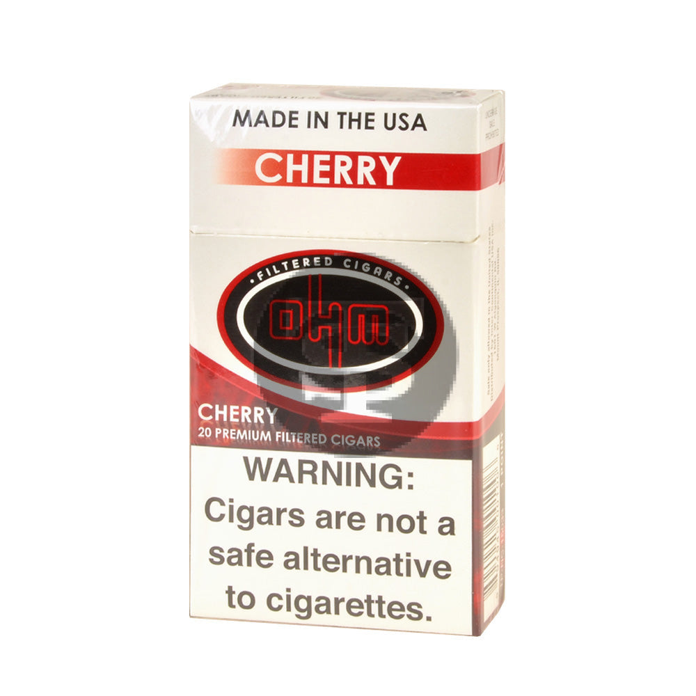 OHM Cherry Filtered Cigars 10 Packs of 20