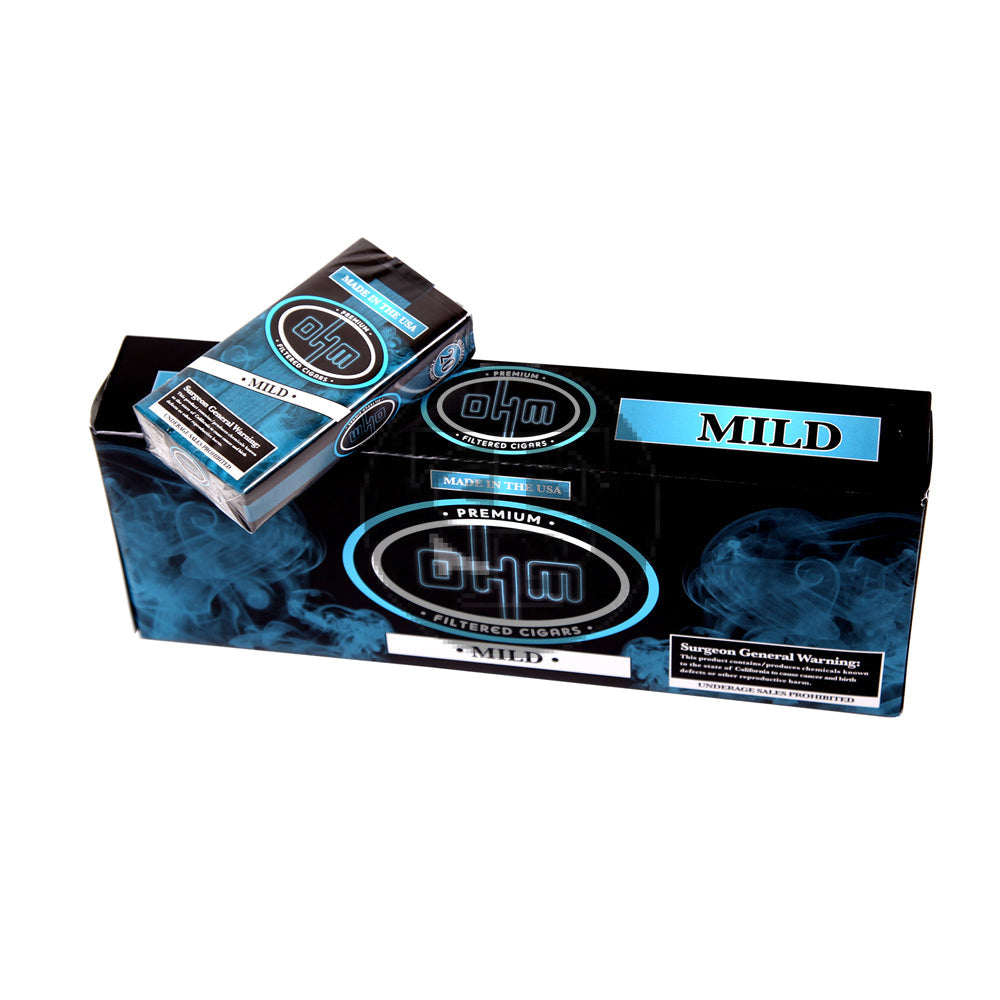 OHM Mild Filtered Cigars 10 Packs of 20 1