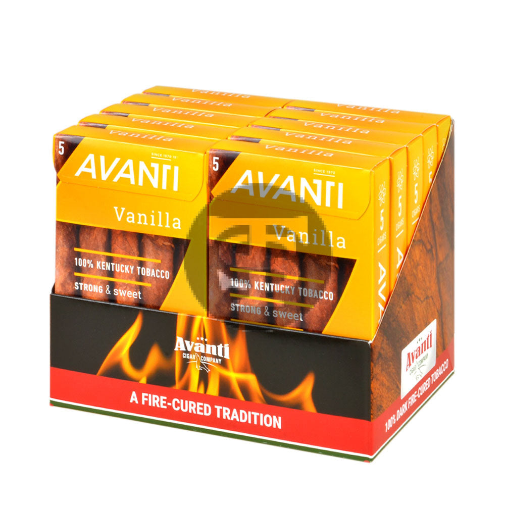 Parodi Avanti Vanilla Flavored Cigars 10 Packs of 5 – Tobacco Stock