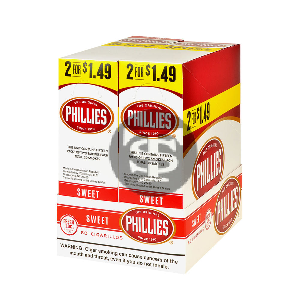 Phillies Cigarillos 2x$1.49 30 Pouches of 2 Sweet 2
