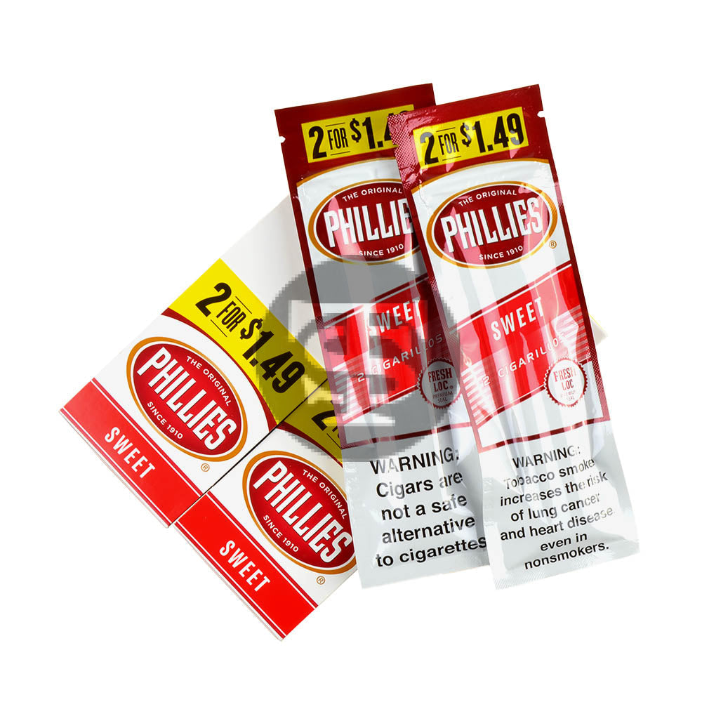 Phillies Cigarillos 2x$1.49 30 Pouches of 2 Sweet 3