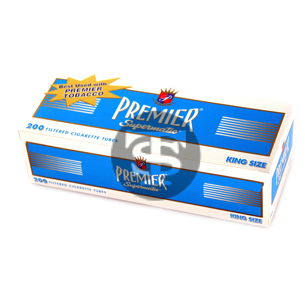 Premier Filter Tubes King Size Light 5 Cartons of 200 1