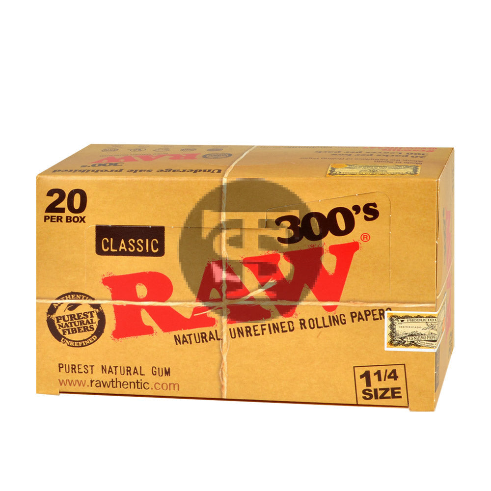 RAW Classic Papers 300’s 1.25 Size Pack of 20