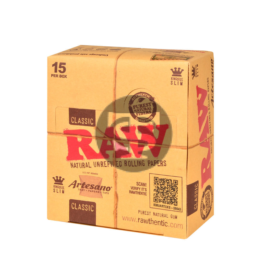Raw Classic Papers Artesano King Size Slim Pack of 15 1
