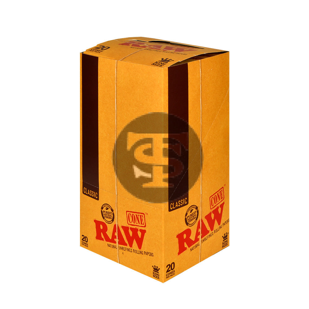 RAW Classic Pre-Rolled King Size Cones 12 Packs of 20