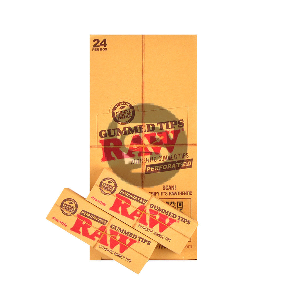 RAW Gummed Perforated Tips 24 Packs of 33 3