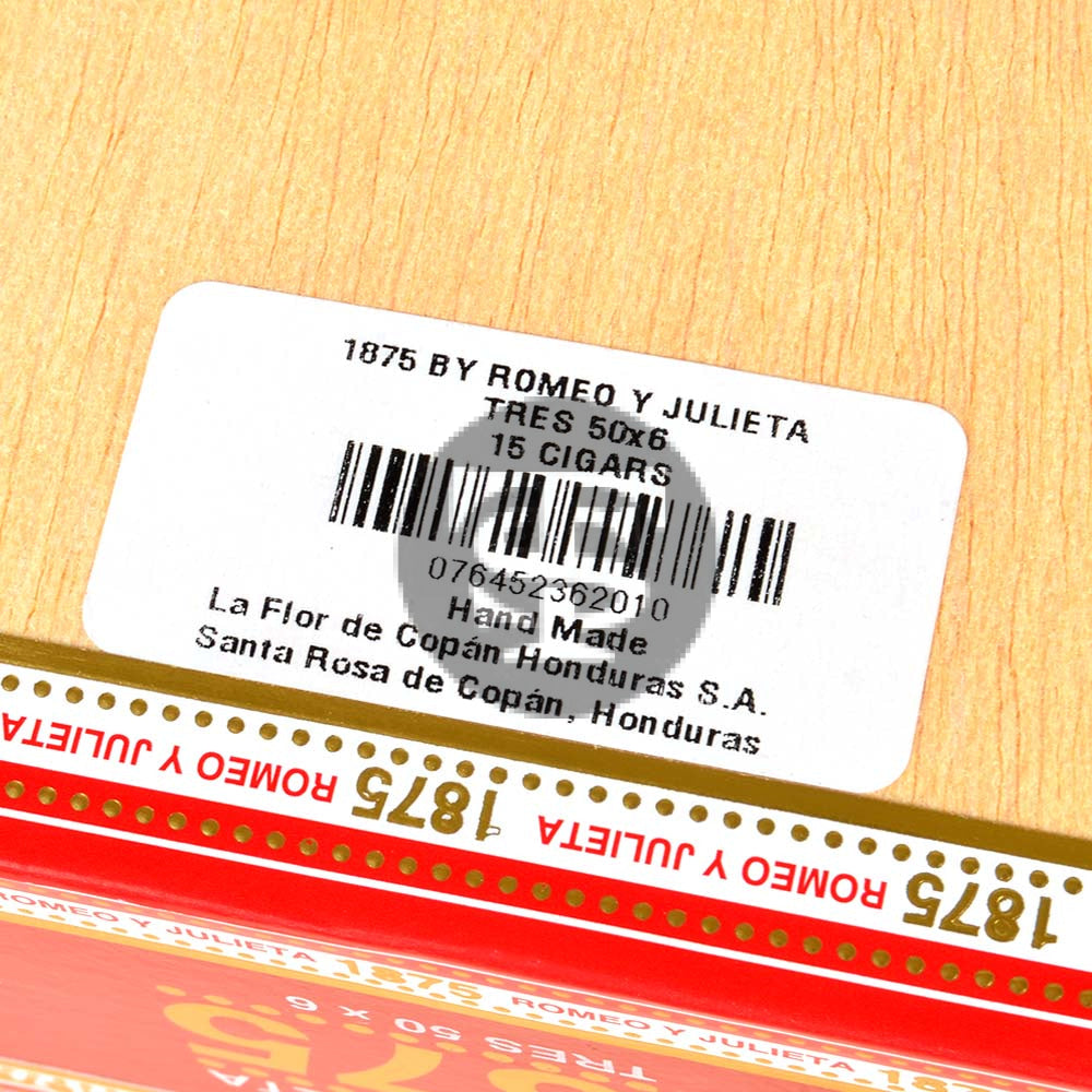 Romeo Y Julieta 1875 Cigarros Tres box of 15