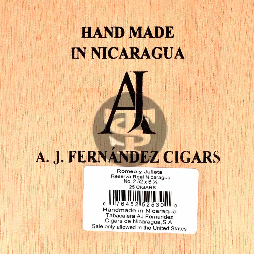 Romeo Y Julieta Reserve Real No. 2 Nicaragua 25 count box