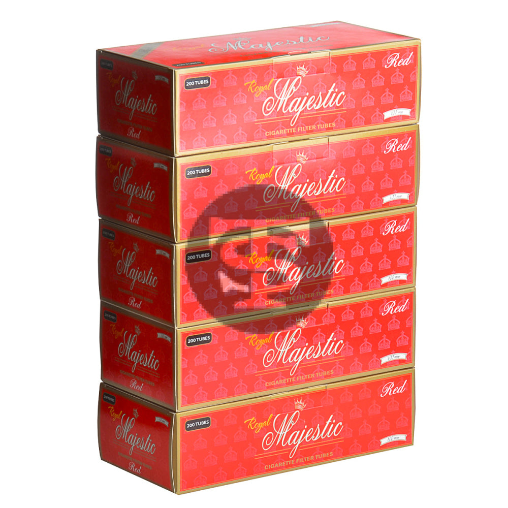 Royal Majestic Filter Tubes 100 mm Red (Full Flavor) 5 Cartons of 200 1