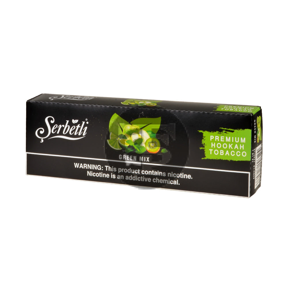 Serbetli Premium Hookah Tobacco 10 packs of 50g Green Mix 1