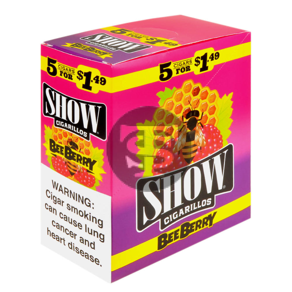 Show Cigarillos Bee Berry 15 Pouches of 5 Pre-Priced $1.49