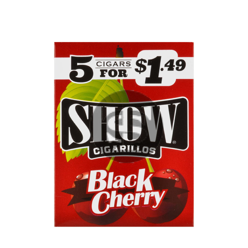 Show Cigarillos Black Cherry 15 Pouches of 5 Pre-Priced $1.49