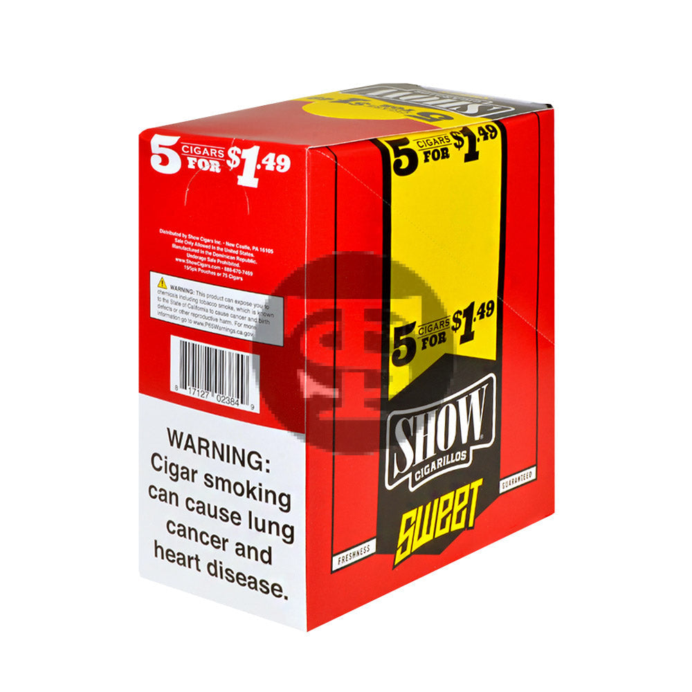 Show Cigarillos Sweet 15 Pouches of 5 Pre-Priced $1.49