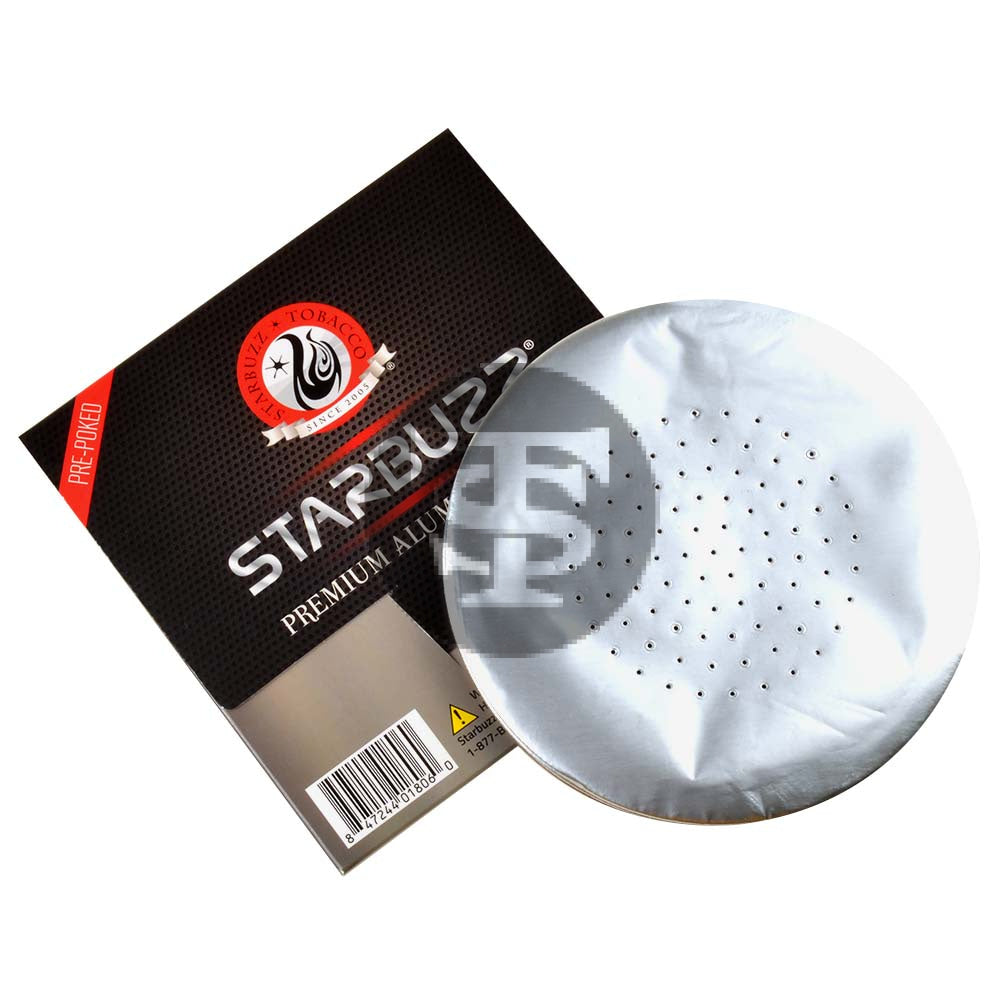 StarBuzz Aluminum Hookah Foil Pre-poked Pack of 50