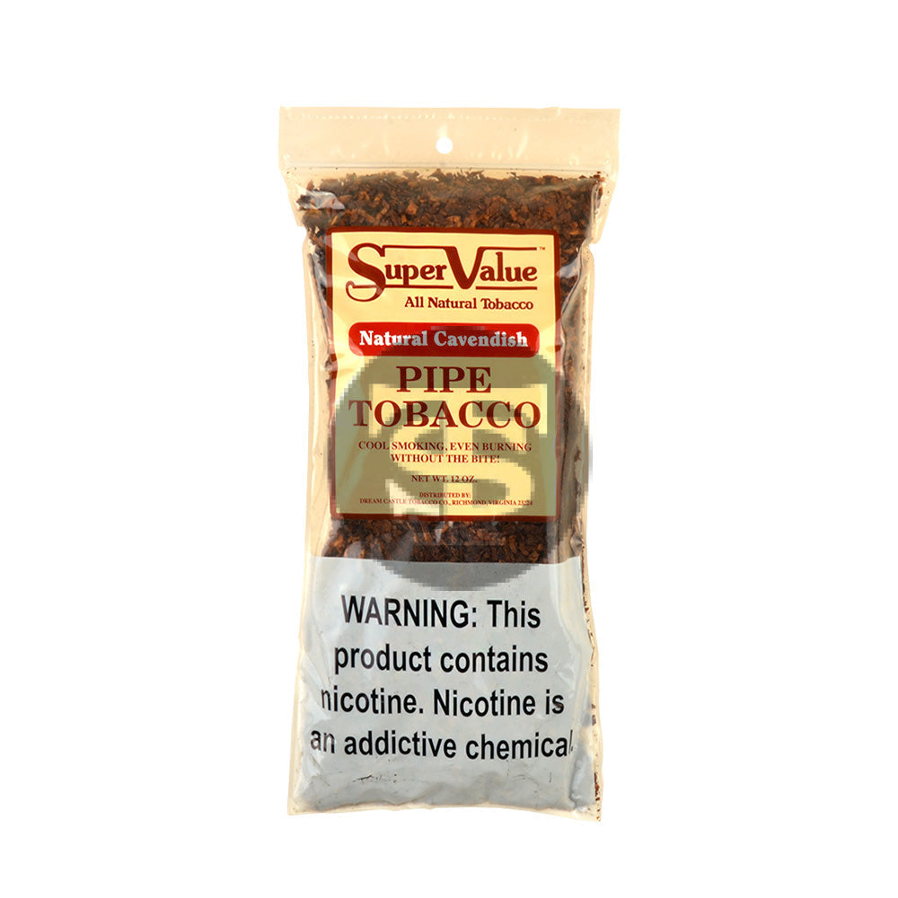 Super Value Pipe Tobacco Natural Cavendish 12 oz. Bag 1