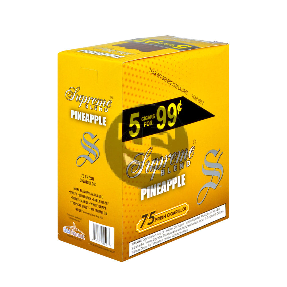 Supreme Blend Cigarillos 5 for 99 Cents Pineapple 15 Packs of 5 2