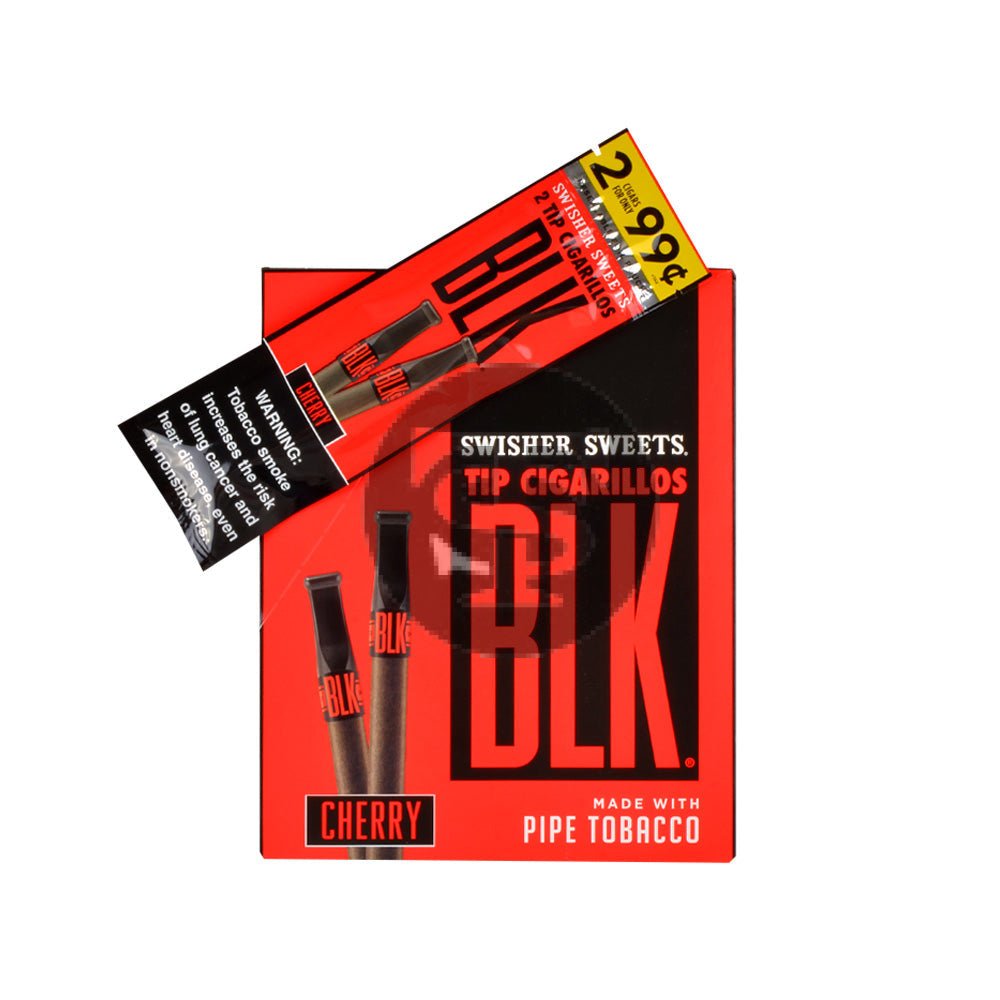 Swisher Sweets BLK Tip Cigarillos 2 for 99¢ Cherry 15 pouches of 2 2