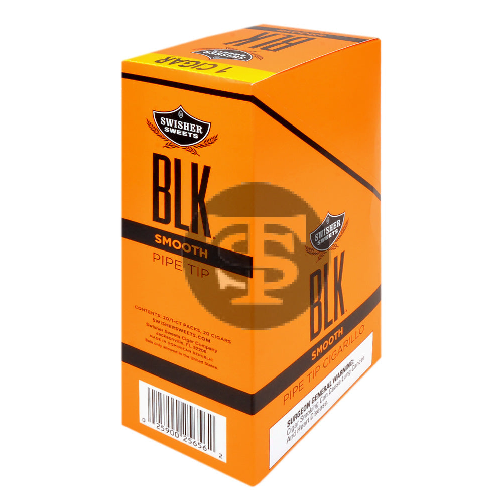 Swisher Sweets BLK Tip Cigarillos 20 packs of 1 Smooth