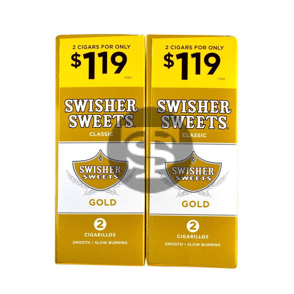 Swisher Sweets Cigarillos $1.19 Pre Priced 30 Packs of 2 Cigars Gold