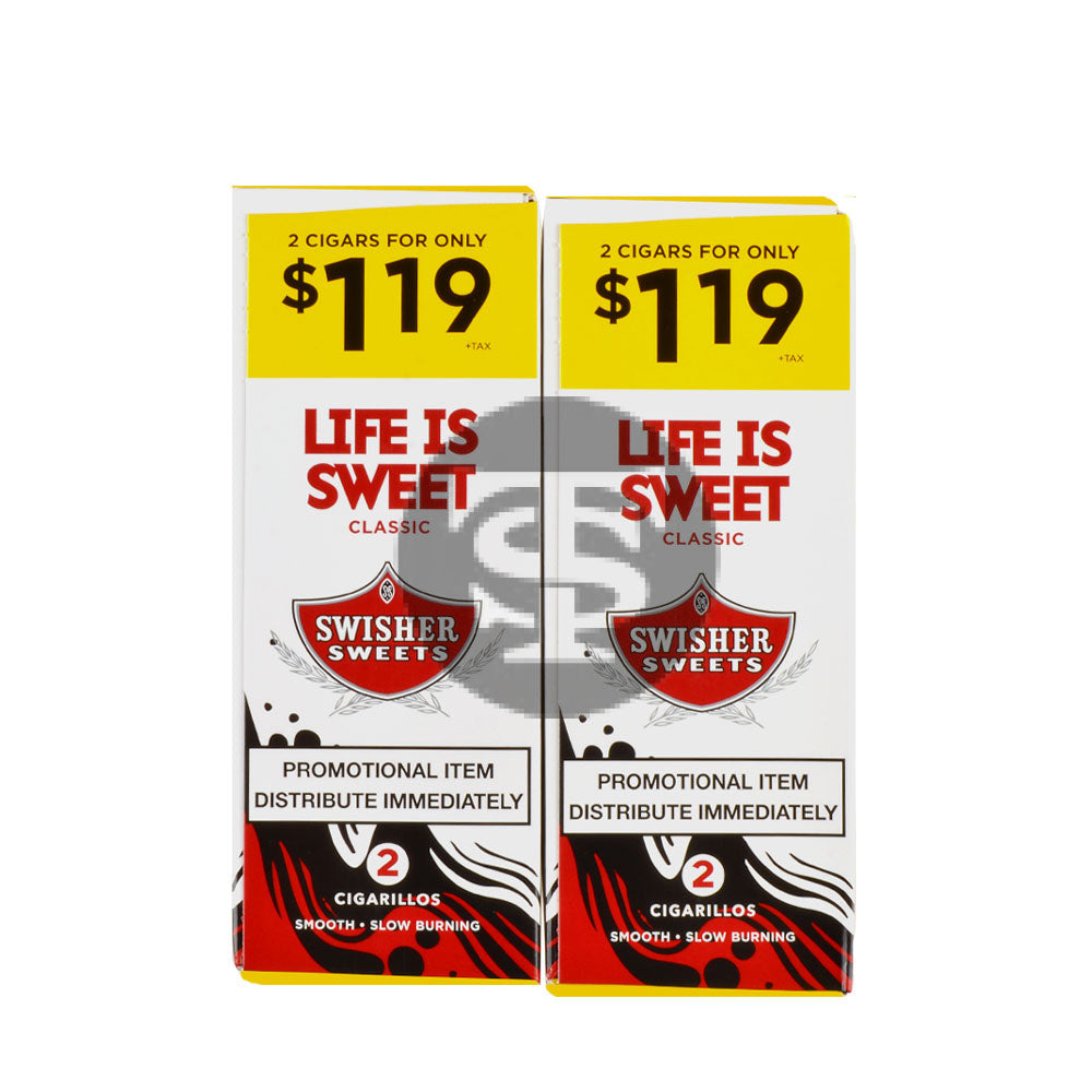 Swisher Sweets Cigarillos $1.19 Pre Priced 30 Packs of 2 Cigars Regular