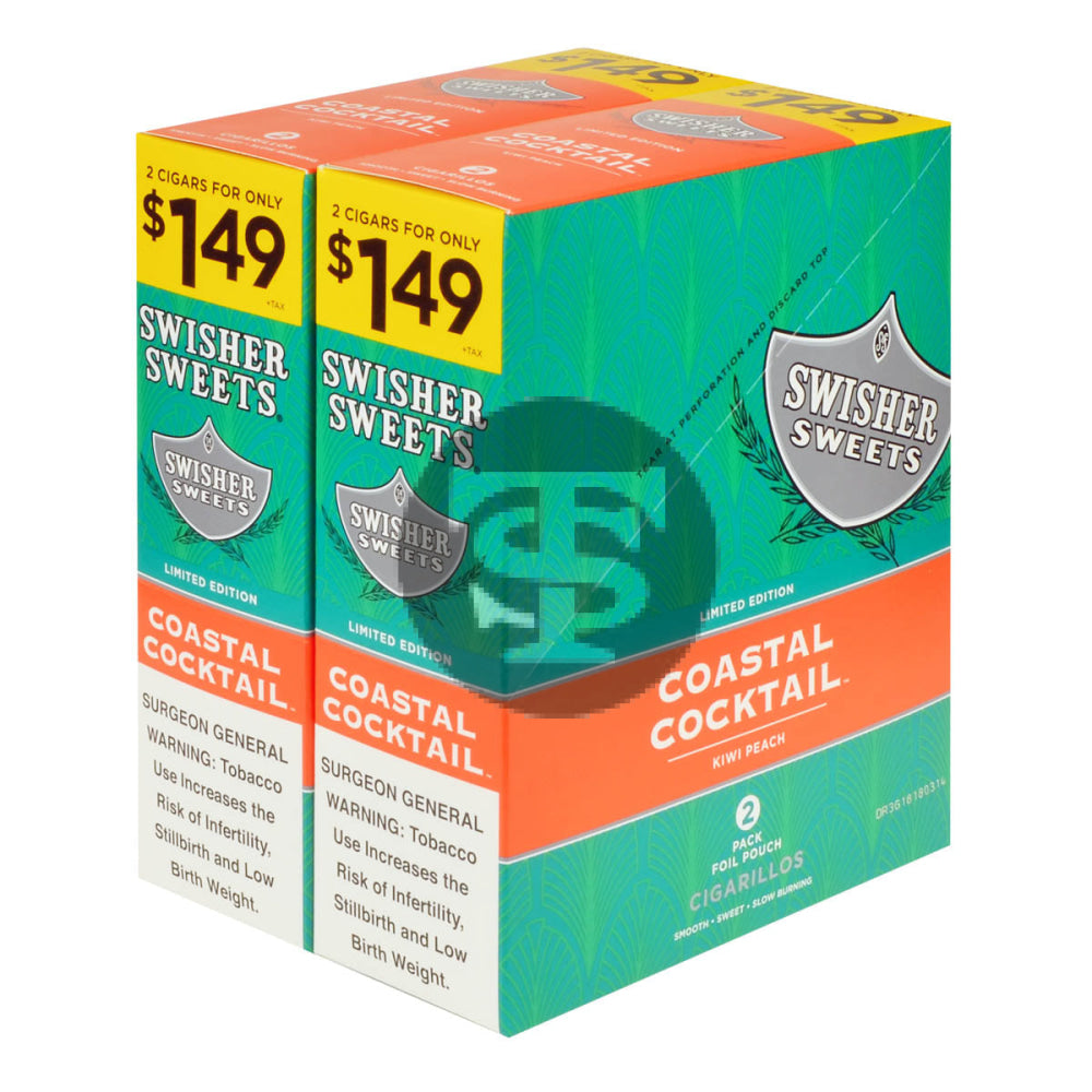 Swisher Sweets Cigarillos 1.49 Pre Priced 30 Pouches of 2 Coastal Cocktail 1
