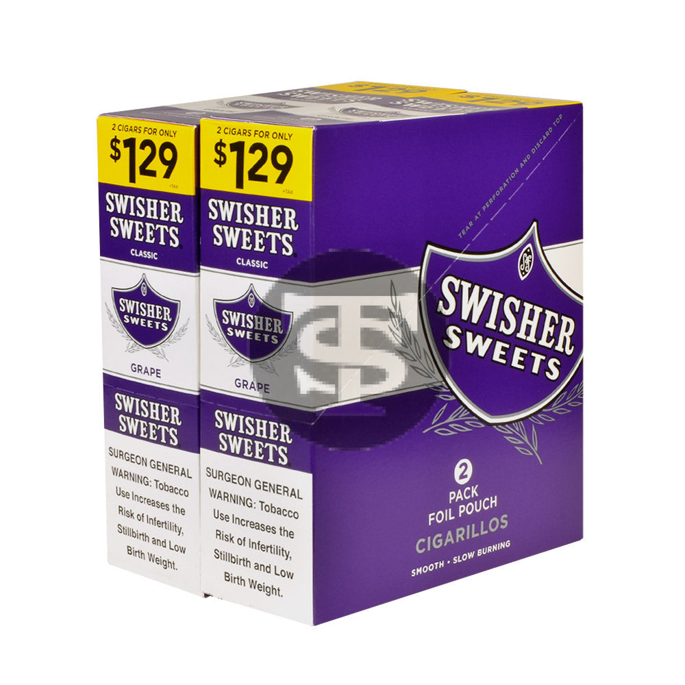 Swisher Sweets Cigarillos 30 Packs of 2 Cigars Grape $1.29