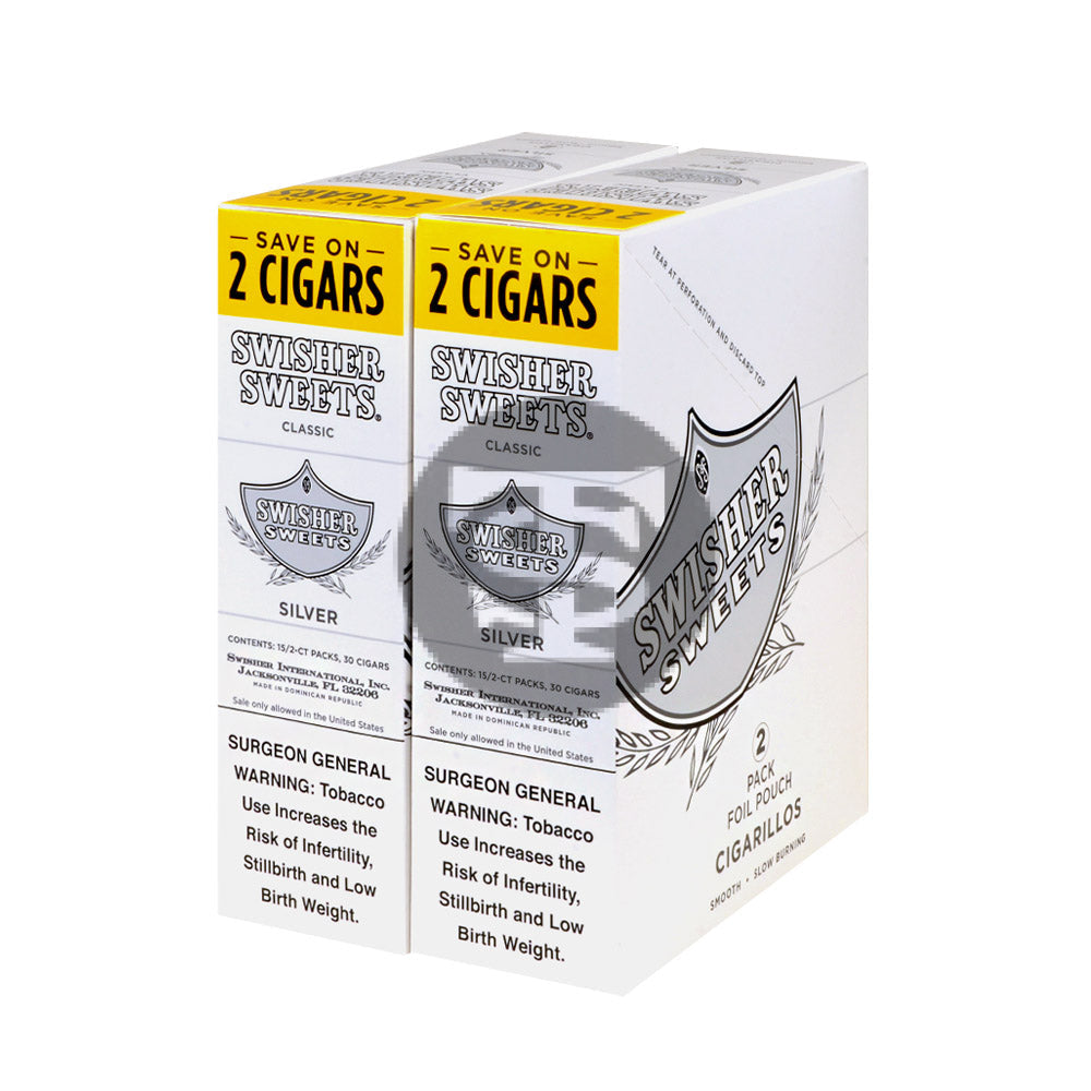 Swisher Sweets Cigarillos 30 Packs of 2 Cigars Silver 2
