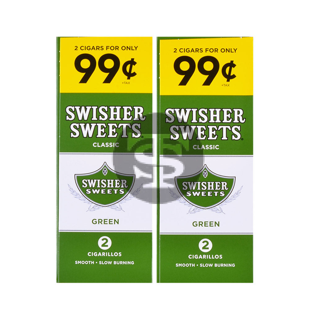 Swisher Sweets Cigarillos 99 Cent Pre Priced 30 Packs of 2 Cigars Green Sweets 3