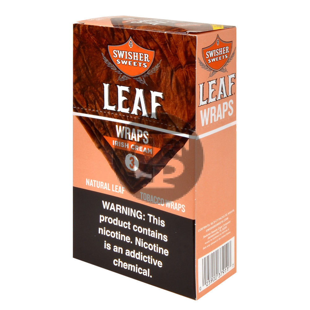 Swisher Sweets Leaf Wraps $2.49 Irish Cream 10 packs of 3