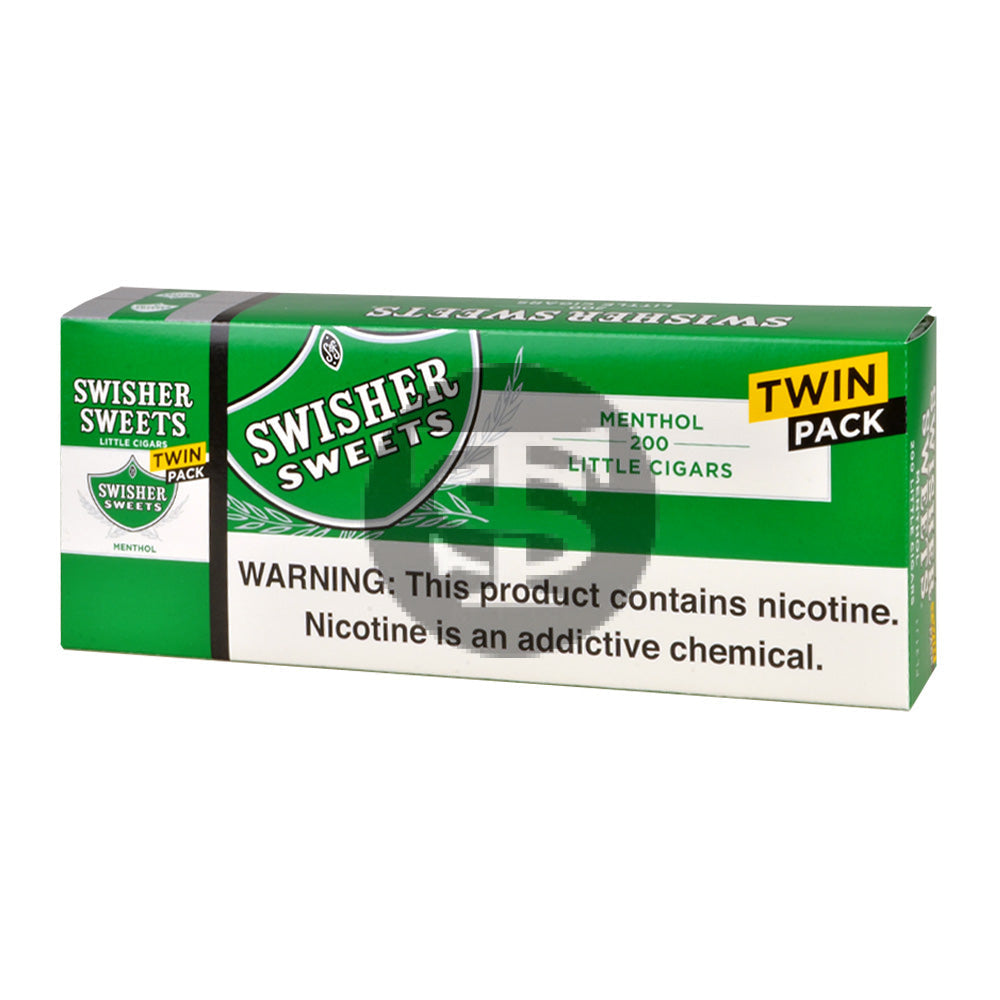 Swisher Sweets Little Cigars 100mm Twin Pack 5 Packs of 40 Menthol 1