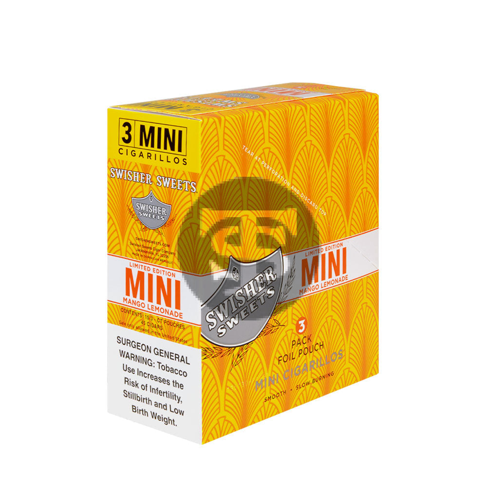 Swisher Sweets Mini Cigarillos Mango Lemonade 15 Pouches of 3