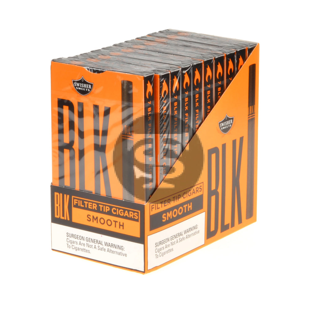 Swisher Sweets Tip Cigars BLK 10 Packs of 7 Cigars Smooth 1