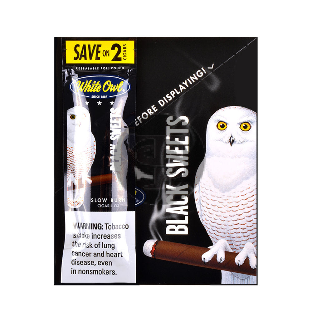 White Owl Cigarillos 30 Packs of 2 Cigars Black Sweets
