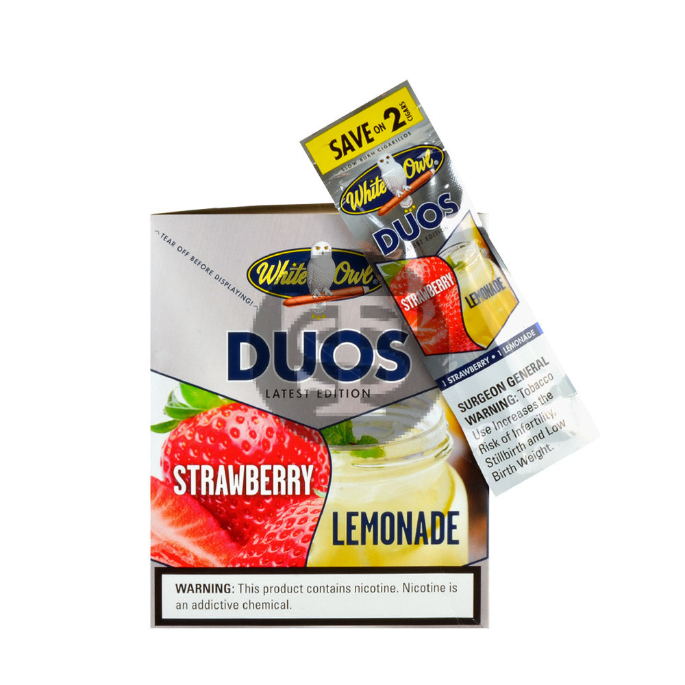 White Owl Cigarillos 30 Packs of 2 Cigars Duos Strawberry/ Lemonade 3