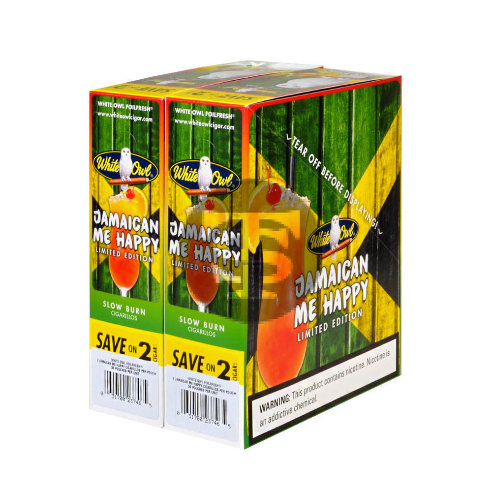 White Owl Cigarillos 30 Packs of 2 Cigars Jamaican Me Happy 2