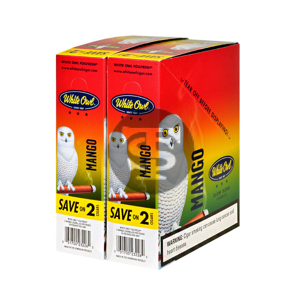 White Owl Cigarillos 30 Packs of 2 Cigars Mango